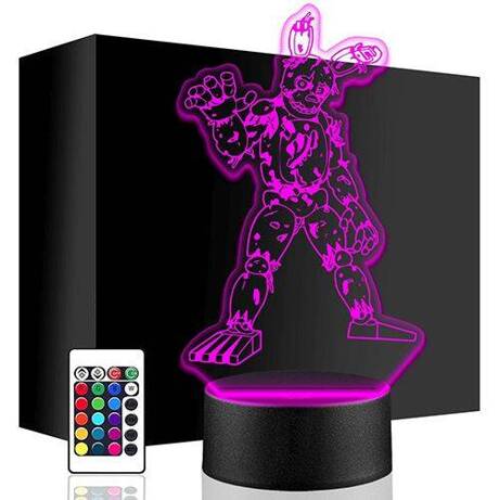 LAMPKA NOCNA LED FNAF GRA KOMPUTEROWA 3D PILOT prezent URODZINY statuetka