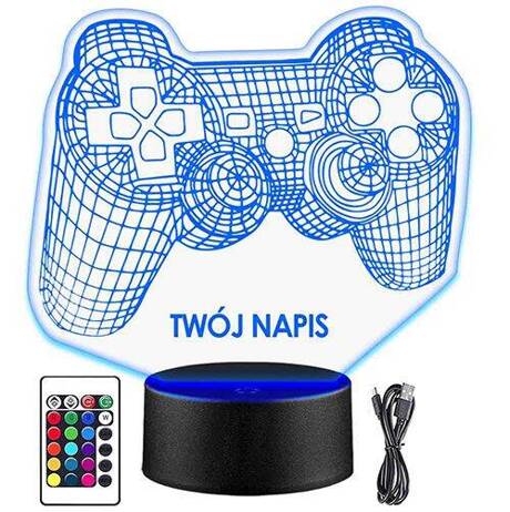 LAMPKA NOCNA LED GAMEPAD PAD PILOT prezent GRACZA Kontroler PS Playstation