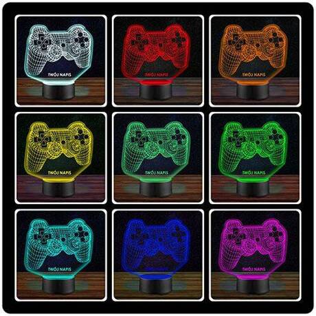 LAMPKA NOCNA LED GAMEPAD PAD PILOT prezent GRACZA Kontroler PS Playstation