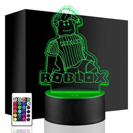 LAMPKA NOCNA LED ROBLOX GRA 3D + PILOT prezent URODZINY statuetka