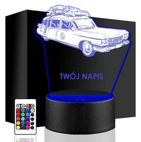 LAMPKA NOCNA LED SAMOCHÓD AUTO AUTKO 3D + PILOT prezent URODZINY statuetka