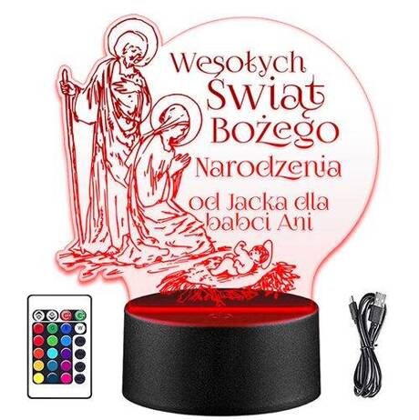 LAMPKA NOCNA LED prezent NA BOŻE NARODZENIE MIKOŁAJKI GWIAZDKĘ ŚWIĘTA