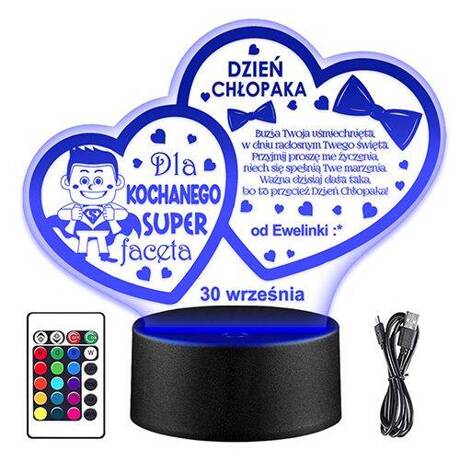 LAMPKA NOCNA LED prezent NA DZIEŃ CHLOPAKA DLA FACETA NIEGO MĘŻCZYZNY