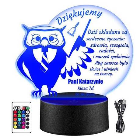 LAMPKA NOCNA LED prezent NA ZAKOŃCZENIE ROKU DLA WYCHOWAWCY WYCHOWAWCZYNI