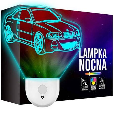 Lampka Nocna LED dla Dzieci BMW E46 Samochód auto kontaktu gniazdka CZUJNIK