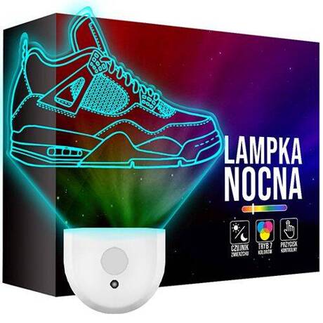 Lampka Nocna LED dla Dzieci But Nike Air Jordan 4 kontaktu gniazdka CZUJNIK