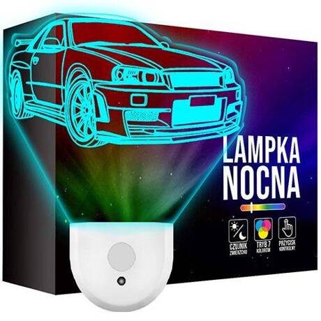 Lampka Nocna LED dla Dzieci NISSAN SKYLINE AUTO kontaktu gniazdka CZUJNIK