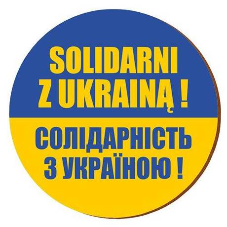 MAGNES FLAGA SOLIDARNI Z UKRAINĄ STOP WOJNIE PUTIN