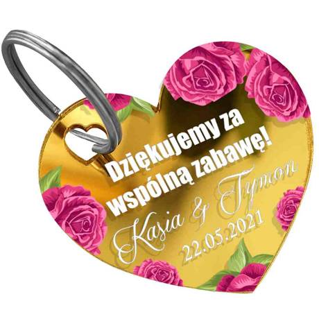 PAMIĄTKA WESELE ŚLUB BRELOK DLA GOŚCI