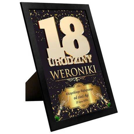 PREZENT NA 18 URODZINY PAMIĄTKA OBRAZEK