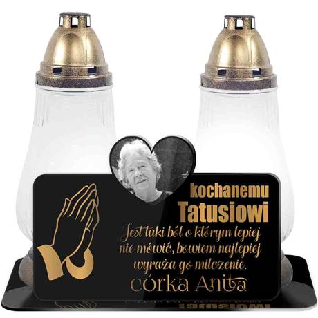 Statuetka na grób Podstawka pod znicz ZDJECIEM