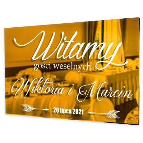 TABLICA WITAMY GOŚCI WESELNYCH NAPIS LUSTRZANA